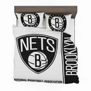 v3917 Bed Sheets Brooklyn Nets NBA Basketball Duvet Cover Set Soft Children Bed Sheets IU3917