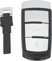1pc 3 Buttons Key Case Car Ignition Key Case Remote Key Shell Cover Compatible with VW Compatible with Passat 3C B6 B7 TDI TSI CC 3C Compatible with Alltrack Compatible with Kasten