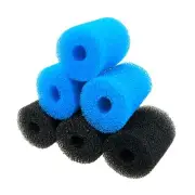 6Pcs 3.0 x 2.5 Inch Aquarium Pre-Filter Sponges Foam Filter Cartridges with 0...