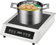 3500w Portable Electric Induction Hob, Commercial Induction Cooktop Load Capacity 110lb, 9 Power Levels Induction Cooktop, Professional Ceramic Portable Stainless Steel Hot Plate with 4 Hours Timer