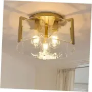 Flush Mount Ceiling Light Fixture Gold, Modern Ceiling Light, Hallway Light
