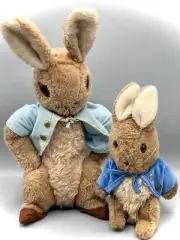 Sweet Pair of Vintage Eden Frederick Warne Beatrix Potter Peter Rabbit Plushies