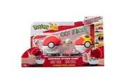 Pokemon Surprise Attack Rockruff vs Rowlet with Poke and Repeat Balls Battle Game