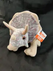 Wild Republic Triceratops Dinosaur Dino Plush Stuffed Animal Toy 12”