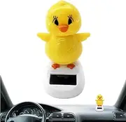Solar Dancing Chicken ? Bobblehead Toy, Cute Powered Figure Energy Dancing Funny Dashboard Moving Chicken Figurine Animal Bobblehead Dashboard Wobbling Powered Moving Figurine Car, & Gift