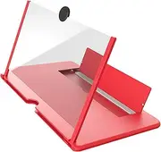 10” Screen Magnifier for Cell Phone - Enlarges The Screen 2-3 s - Compat with All Phones Red 10 in