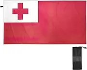 GAIGEO Colors Travel Beach Towel Sand Free Tonga Flag Oversized Beach Towels Thin Beach Towels Quick Drying Beach Gifts for Women Friends 60 x 30 Inch