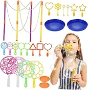HEALSOPTHY 1Set Giant Bubble Making Kit of Outdoor Bubble Wands with Options Easy to Use Tools for Games and Summer Fun