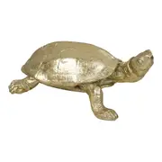 Resin 15.5cm Turtle Home/Room Display Decorative Figurine Tabletop Statue Gold