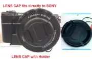 FRONT SNAP-ON LENS CAP DIRECTLY to CAMERA SONY ALPHA A5100 +HOLDER, ALFA A 5100