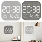 Wall Mounted Alarm Clock with Temperature Readings in Fahrenheit or Celsius