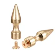 10x35mm Screw Back Rivets, 20 Sets Solid Leather Studs for DIY Gold Tone