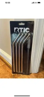 RTIC Stainless Steel Straws - 4 Pack