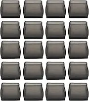 XIASABA 20 Pcs Chair Leg Floor Protector Rectangular Transparent Black Felt Mat Scratch Proof Reduce Noise Table Leg Cover Suitable for Restaurant Terrace Kitchen Metal Tavern Cha (XIASABA4B63gZ-11)