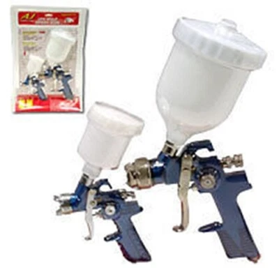 2PC HVLP AIR Gravity Feed Spray Paint Gun 0.8mm 1.4mm