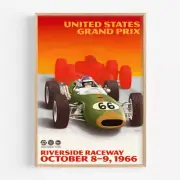 United States Grand Prix - 1966 Racing Vintage Wall Art Print