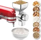All Metal Grain Mill Attachment for Kitchenaid Stand Mixer, 12 Levels Flour Mill