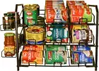 Can Organiser, Pantry Storage, Stackable Can Rack, Kitchen Organisation, Black C