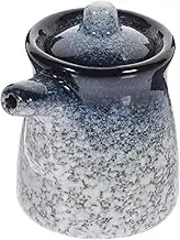 Vintage Japanese Sauce Jars Ceramic Soy Sauce Vinegar Pot Mini Dispenser for Condiments
