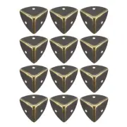 Metal Box Corner Protectors Edge Guard Protector 28x28x28mm Bronze Tone 12pcs