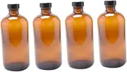 4pcs Brown Glass Bottles with Lid Multifunctional Sealing Honey Pots for Kitchen Storage Jam Jars Lightweight and Portable for Home Use