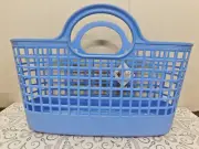 Target Bullseye Collection Blue Plastic Beach Tote Bag 14"x5"x11" Brand New