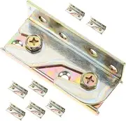LOEFLIFA 8pcs Professional Bed Rail Brackets Heavy Duty Metal Bed Frame Connectors for Versatile Hinge Applications Easy Installation and Support