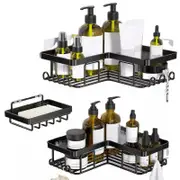 3x Shower Caddy Bathroom Suction Shelf Storage Shampoo Soap Holder No Drill