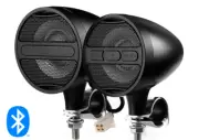 Motorcycle Speakers HD Bluetooth Audio System Waterproof BLACK