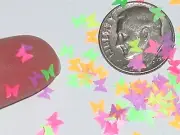 60pc Super tiny Magical Butterfly fairy dust Wings Glows in black Light confetti