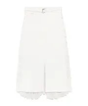 Sacai Pleated Panelled Midi Skirt 1,2,3 White