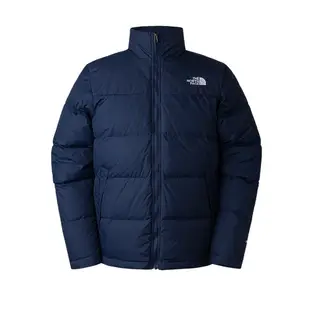 【The North Face 官方旗艦】北面男款藍色防潑水保暖舒適立領羽絨外套｜88R58K2