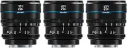 SIRUI Night Walker T1.2 Cine Lens Set, 24mm, 35mm, 55mm, Large Aperture Manual Focus Lens (MS-3SEB, E Mount, Black)