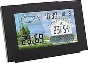 Wireless Weather Station Forecaster Indoor Outdoor Thermometer Hygrometer with Sensor Color Touch Screen Alarm Clock Calendar with Snooze Adjustable Backlight USB Charging
