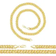 Cuban Link Chain 14K Gold Filled Necklace 24" Lobster Claw Clasp Jewelry Gift fo