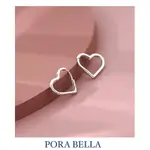 <PORABELLA>925純銀耳環耳釘 純銀愛心耳扣簡約設計甜美單調 耳環 EARRINGS