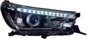 Heaglight Assembly Compatible With Toyota Hilux Revo 2015-2020 Rocco LED DRL LED Sequential Turn Signal Low Beam High Beam(HID Lamp)