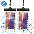 Waterproof Pouch Case for Galaxy S22/S21Ultra/A42/S10 Note10,Moto,Pixel - 2 Pack