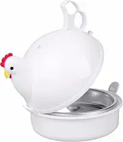 Microwave Egg Cooker - Chicken-Shaped Rapid Egg Cooker, Microwave Rapid Boiler Poacher | 4 Eggs Chicken-Shaped Electric Egg Cooker, Safe Kitchen Egg Boiler Steamer Gadgets