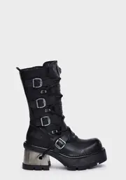 [New Rock] Metallic M-373-S33 Combat Boots