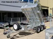 New Galvanised 8x5 Hydraulic Tipper Box Trailer For Sale with Cage Brisbane QLD