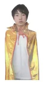Metallic Vampire Cape with Collar for Kids Halloween Costume Party Orange