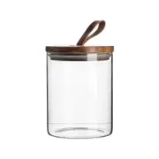Argon Tableware Glass Jar With Wooden Lid Storage Container - Round - 750ml
