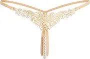 [Generic] Luxury Robe Lace Sexy Panties Pants G-String Ladies Thong Lady Lace Women Briefs Underwear Thong Satin Chemise Medium