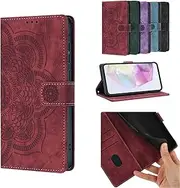 Nexue Wallet Case for iPhone 11 Pro,Shockproof PU Leather Flip Protective Cover with Card Holder Slots & Kickstand & Wrist Strap for Men Women,Red