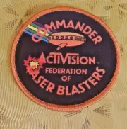 Atari Video Game Vintage 80's Activision Award Patch - Laser Blast Commander