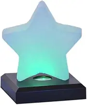 LED Dreams Set of 5 LED Stars, White, 1 x Base