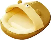 Dog Cave Bed | Enclosed Cat Bed,Slipper Design Washable Soft Nesting with Elevated Edge for Small Breeds Large Breeds Senior Pets Kittens Puppies Anxious Pets