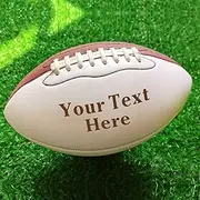 EDSG Personalized Custom Football High School Football Junior Football Full 12-Inch Football Gifts for Coach Dad Football Fan Groomsmen Birthday Graduation Gifts for Son Grandson