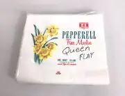 PEPPERELL Queen Flat Bed Sheet NEW